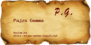 Pajzs Gemma névjegykártya